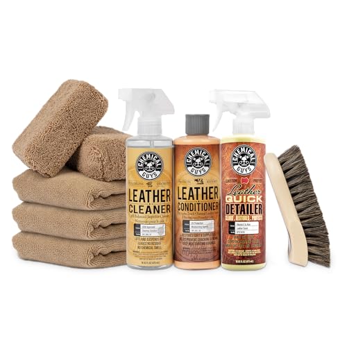 Chemical Guys 9-Piece Car Leather Cleaner & Conditioner Kit