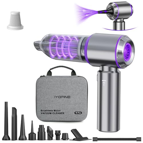 IYOFINE 21,000Pa 4-in-1 Cordless Car Vacuum & Air Duster