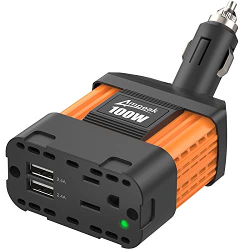Ampeak 100W 12V-to-110V Car Power Inverter with USB