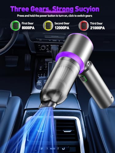 IYOFINE 21,000Pa 4-in-1 Cordless Car Vacuum & Air Duster