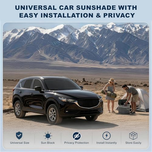 4-Pack Car Window Sun Shades for Side & Rear Windows