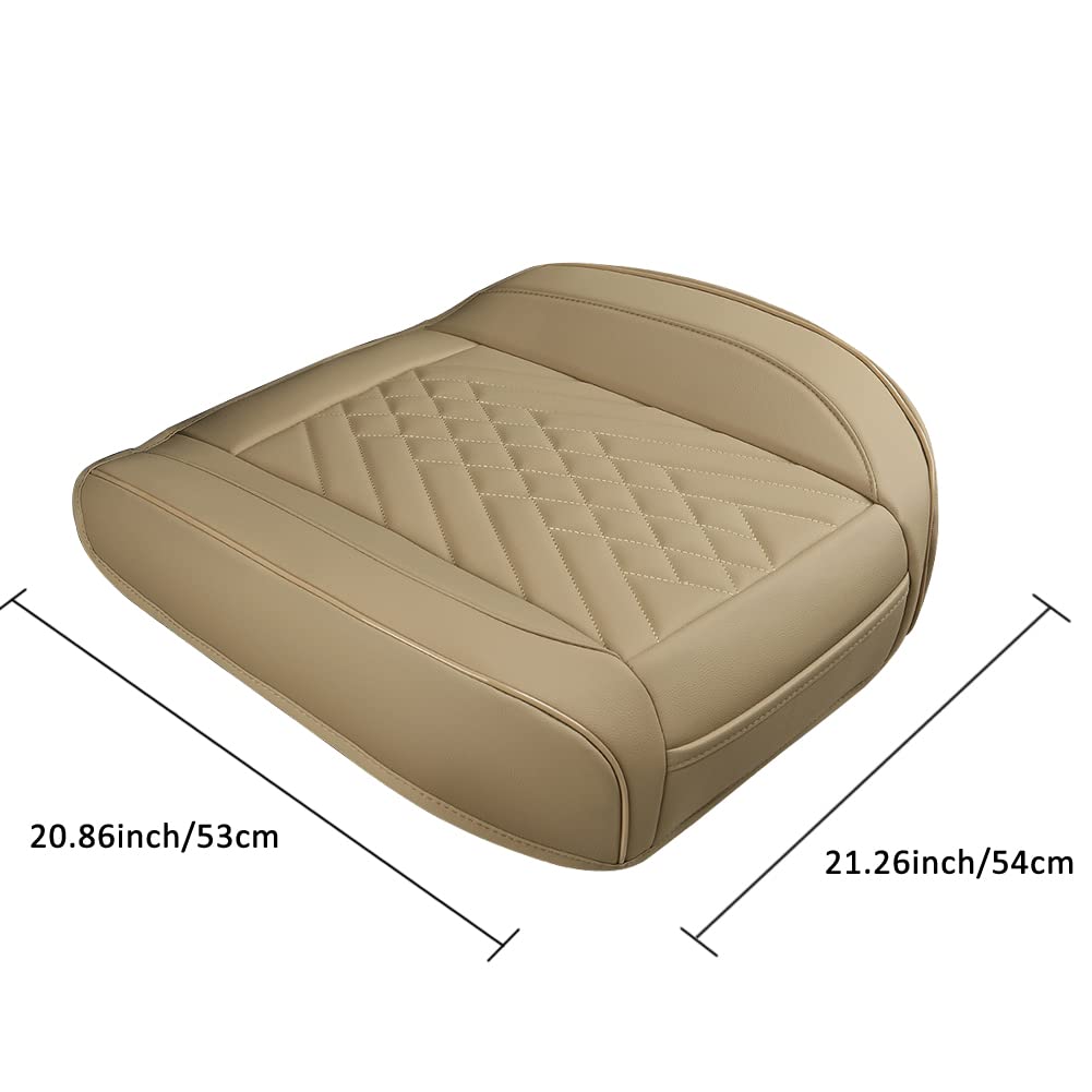 GIANT PANDA Premium PU Leather Front Car Seat Cover Protector Anti-Slip Bottom Seat Cover Fits 95% of Vehicles