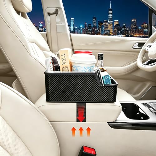 Jinpinzhi center console organizer,car seat organizer with cup holder front seat armrest storage box,car small caddy for truck,suv,van