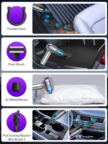 IYOFINE 21,000Pa 4-in-1 Cordless Car Vacuum & Air Duster