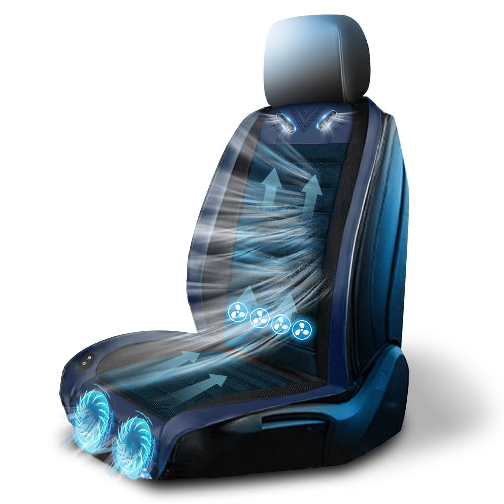 NEKOPA 12V Ventilated Cooling Car Seat Cover with 3 Speeds