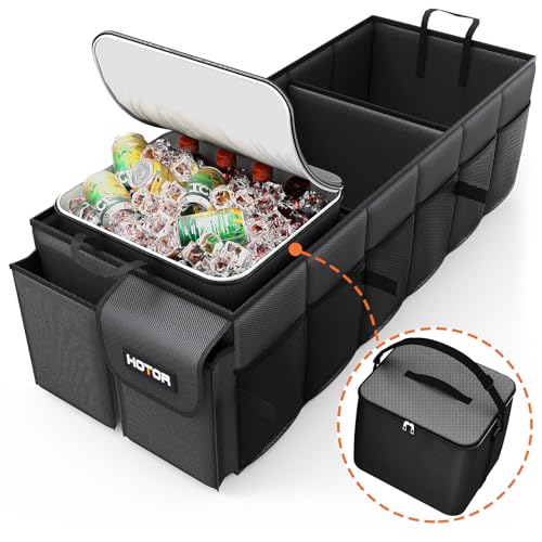 HOTOR Foldable Trunk Organizer with Removable Cooler