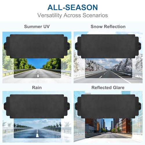 Veharvim Polarized UV400 Dual-Side Car Sun Visor Extender