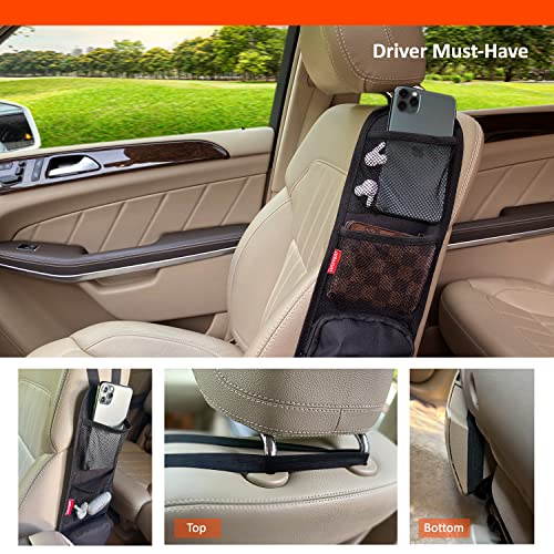 Luckybay Hanging Car Seat Side Organizer with Mesh Pocket
