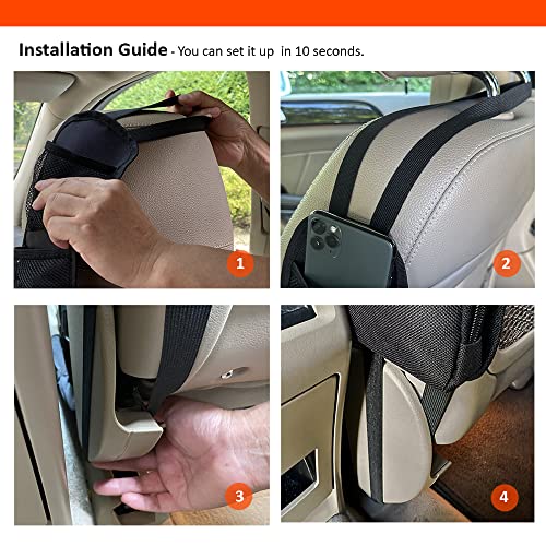 Luckybay Hanging Car Seat Side Organizer with Mesh Pocket