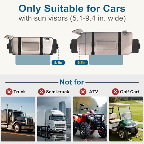 Veharvim Polarized UV400 Dual-Side Car Sun Visor Extender