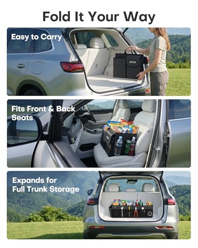 HOTOR Foldable Trunk Organizer with Removable Cooler