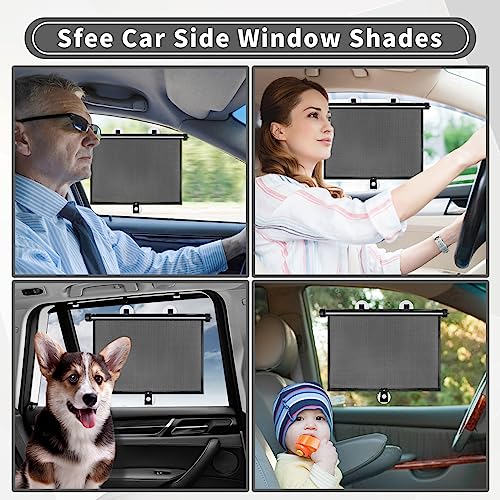Sfee Retractable Side & Rear Car Window Sun Shade