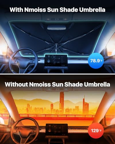 Nmoiss Umbrella Windshield Sun Shade with Heat Shield