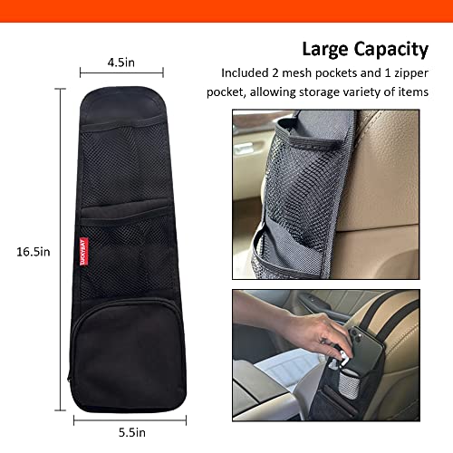 Luckybay Hanging Car Seat Side Organizer with Mesh Pocket