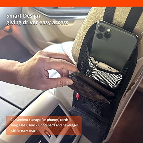 Luckybay Hanging Car Seat Side Organizer with Mesh Pocket