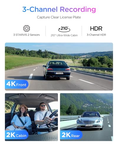 VIOFO A329S 4K+2K+2K Triple-Channel Dash Cam with Wi-Fi 6