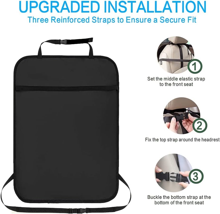 BLYPHOO 2-Pack Waterproof Backseat Organizers for Kids with Tablet Holder
