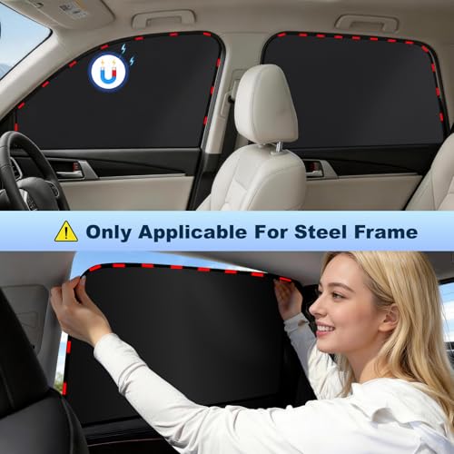 4-Pack Car Window Sun Shades for Side & Rear Windows
