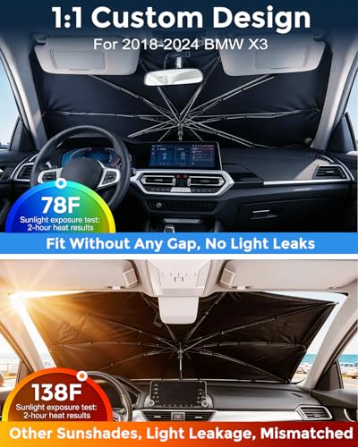 Weektic 2026 Upgraded Custom-Fit Windshield Sun Shade