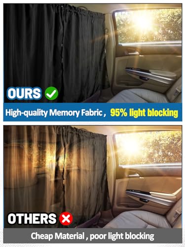 Car Window Shades - 95% Light-Blocking Car Window Sun Shades for Sedans & SUVs