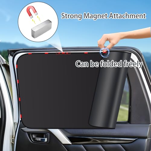 4-Pack Car Window Sun Shades for Side & Rear Windows
