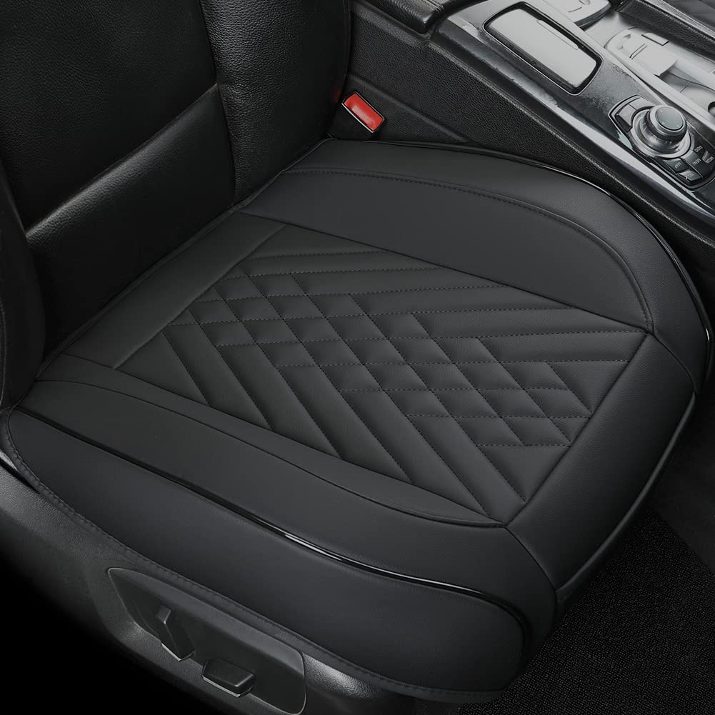 GIANT PANDA Premium PU Leather Front Car Seat Cover Protector Anti-Slip Bottom Seat Cover Fits 95% of Vehicles