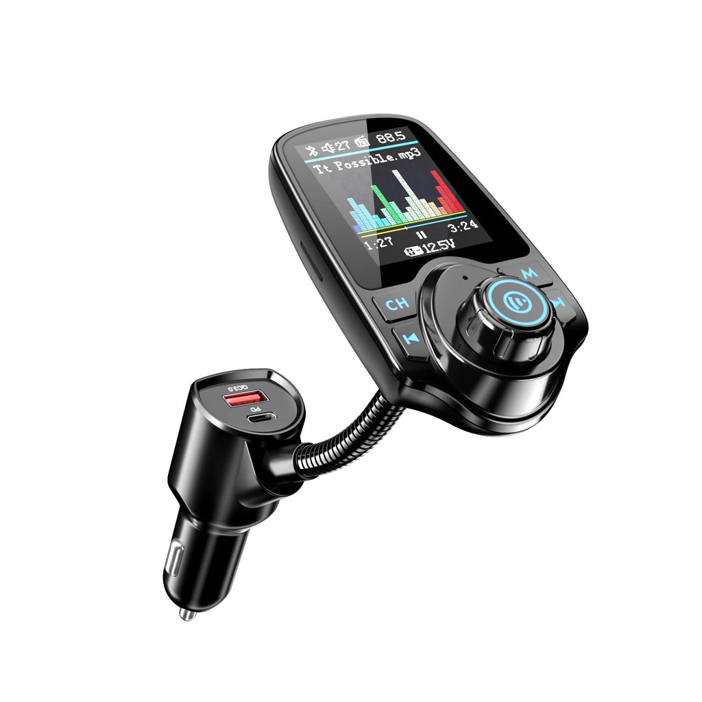 Nulaxy KM18 Bluetooth FM Transmitter with Color Display