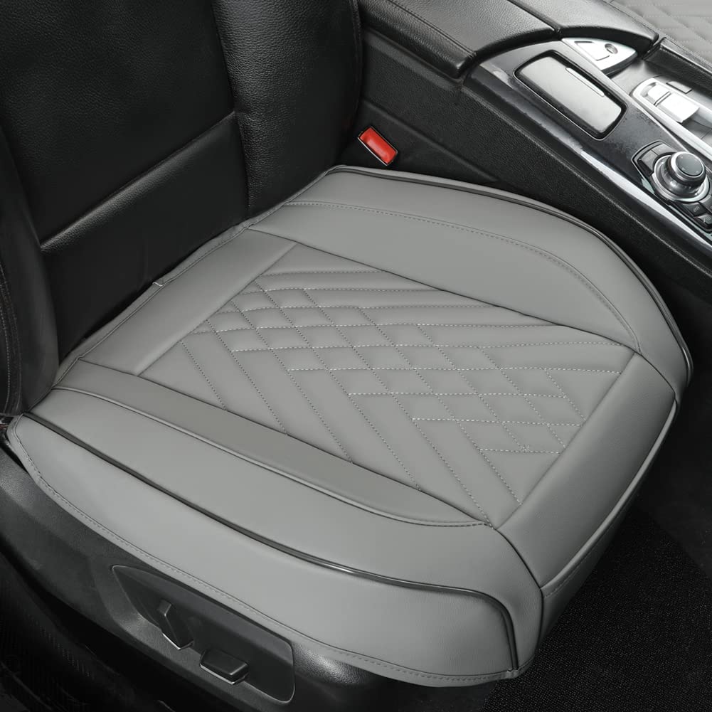 GIANT PANDA Premium PU Leather Front Car Seat Cover Protector Anti-Slip Bottom Seat Cover Fits 95% of Vehicles