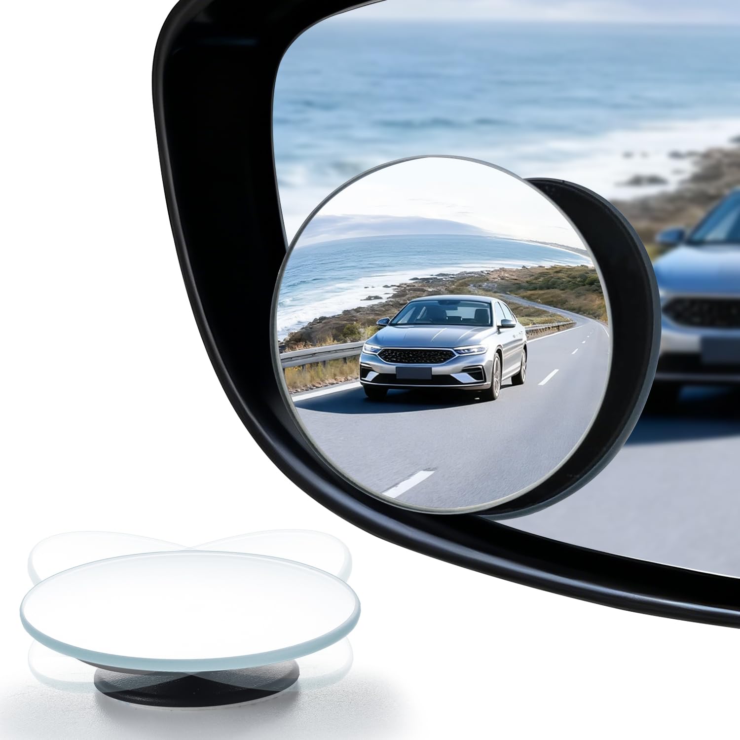 LivTee Adjustable Wide-Angle Blind Spot Mirror Pair