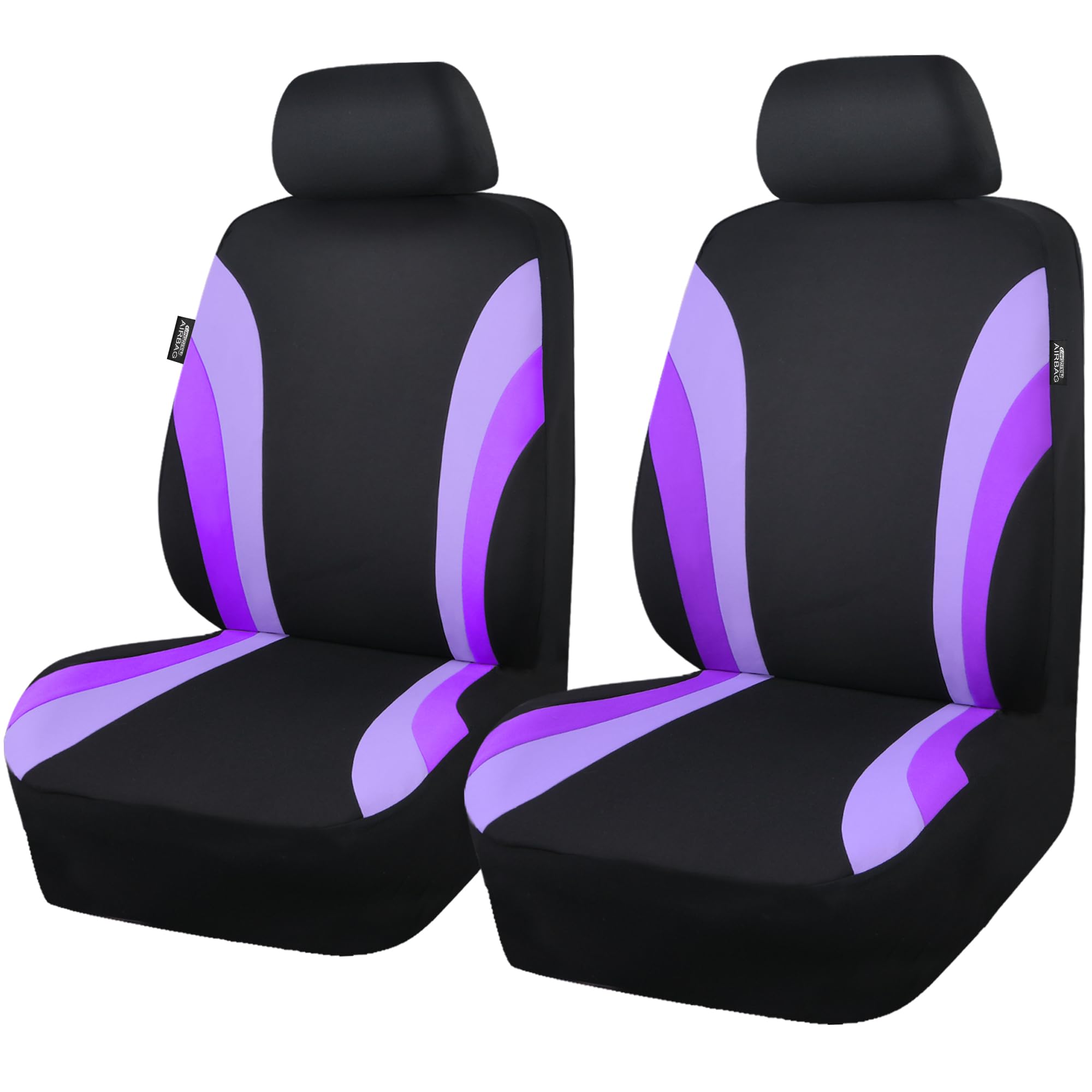 CAR PASS Line Rider Sporty Front Seat Covers,Car Seat Covers Front Seats Only,Airbag Compatible,Universal Fit Sedans,Cars,Vans