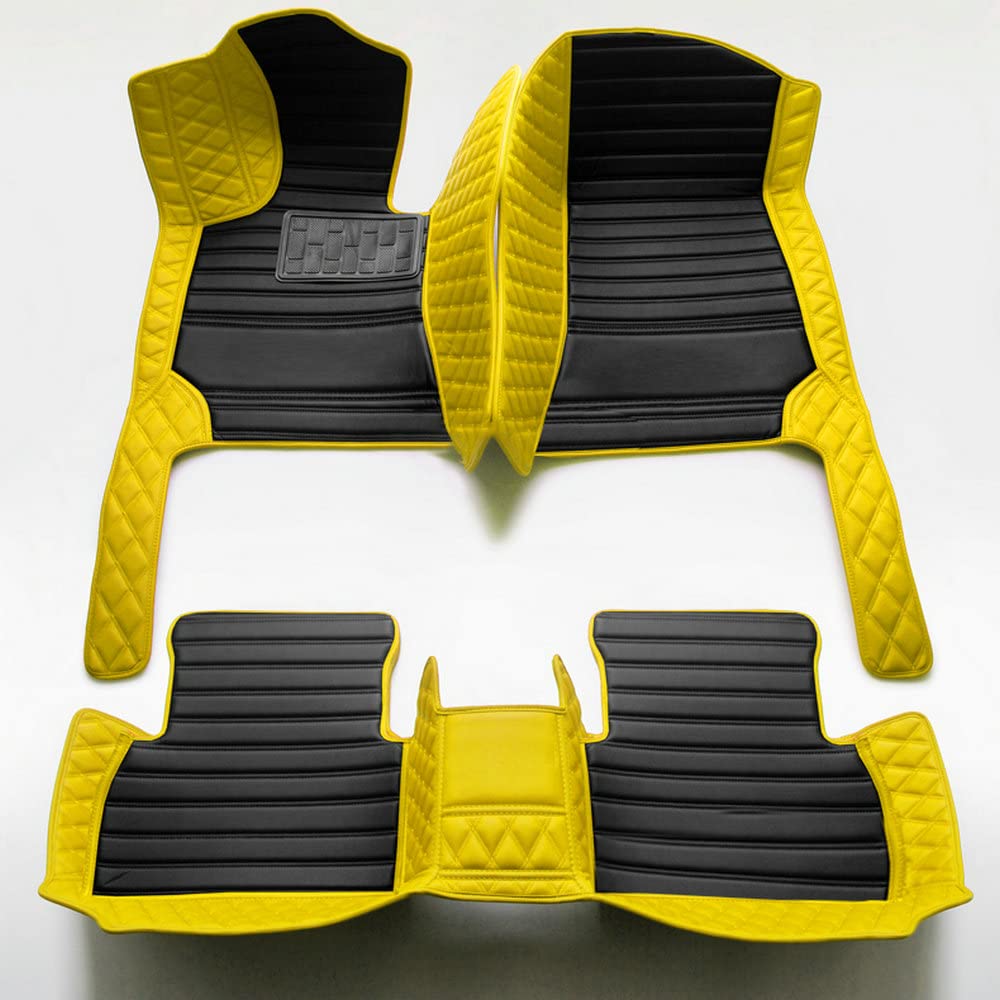 Custom Personalized Floor Mats for Cars - Luxury Full Coverage All Weather Mats, Anti-Slip Leather Mat Set, Fit for 99% of Cars, SUVs & Trucks