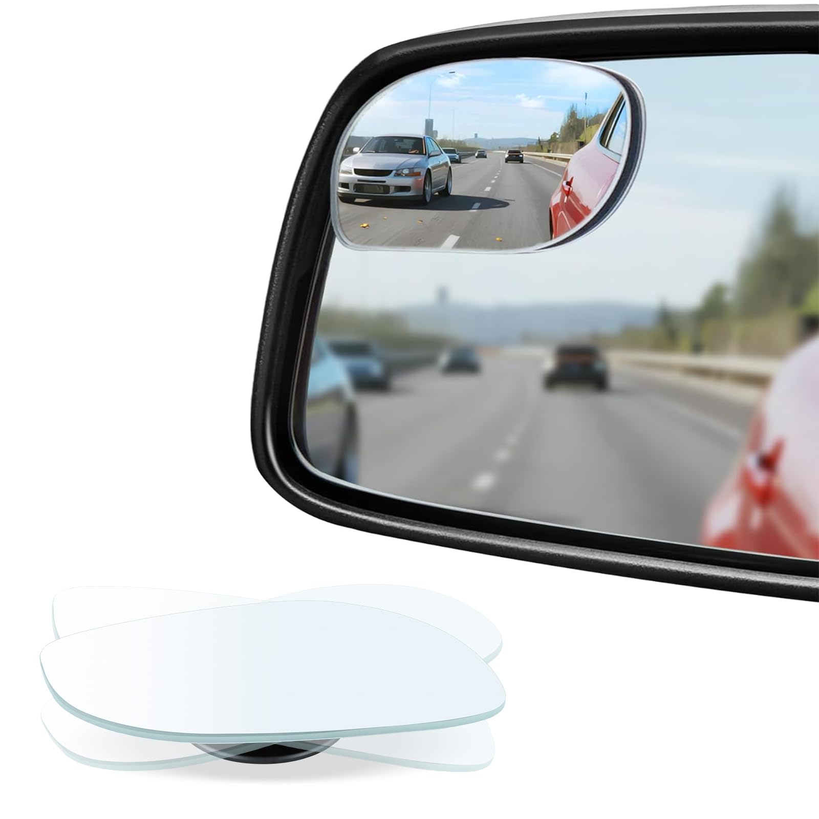 LivTee Adjustable Wide-Angle Blind Spot Mirror Pair