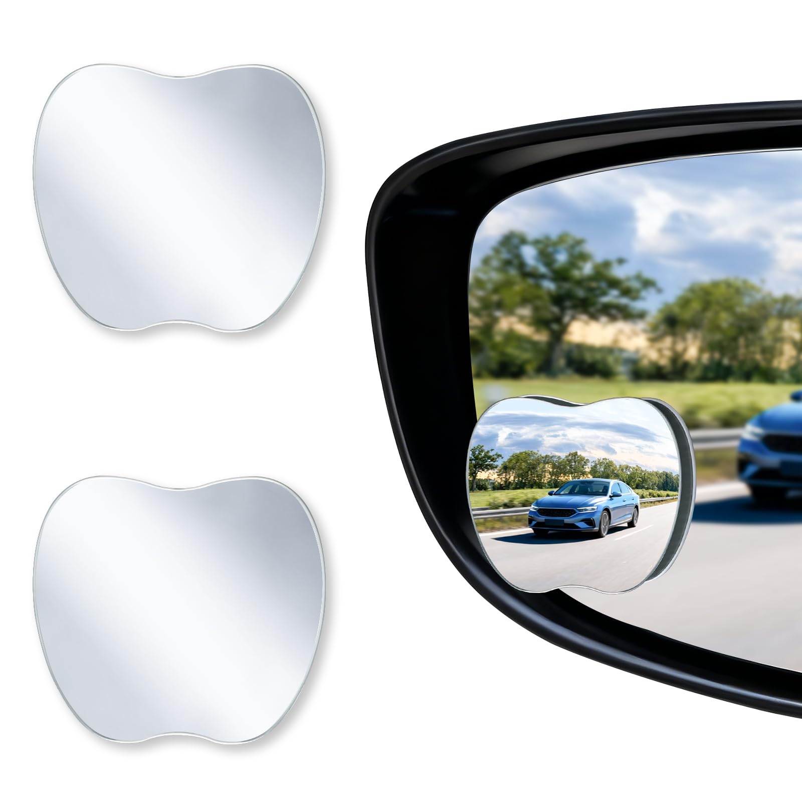 LivTee Adjustable Wide-Angle Blind Spot Mirror Pair