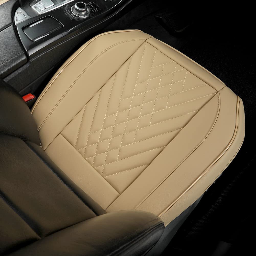 GIANT PANDA Premium PU Leather Front Car Seat Cover Protector Anti-Slip Bottom Seat Cover Fits 95% of Vehicles