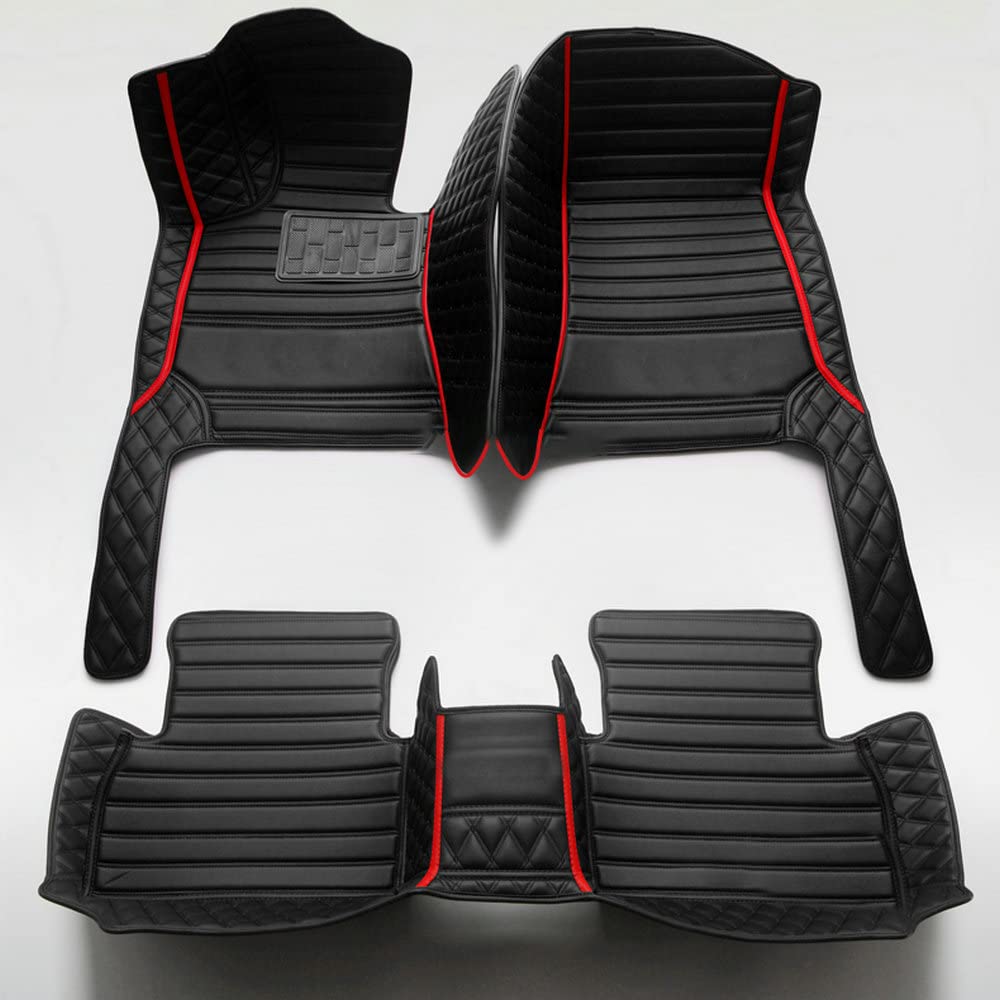 Custom Personalized Floor Mats for Cars - Luxury Full Coverage All Weather Mats, Anti-Slip Leather Mat Set, Fit for 99% of Cars, SUVs & Trucks