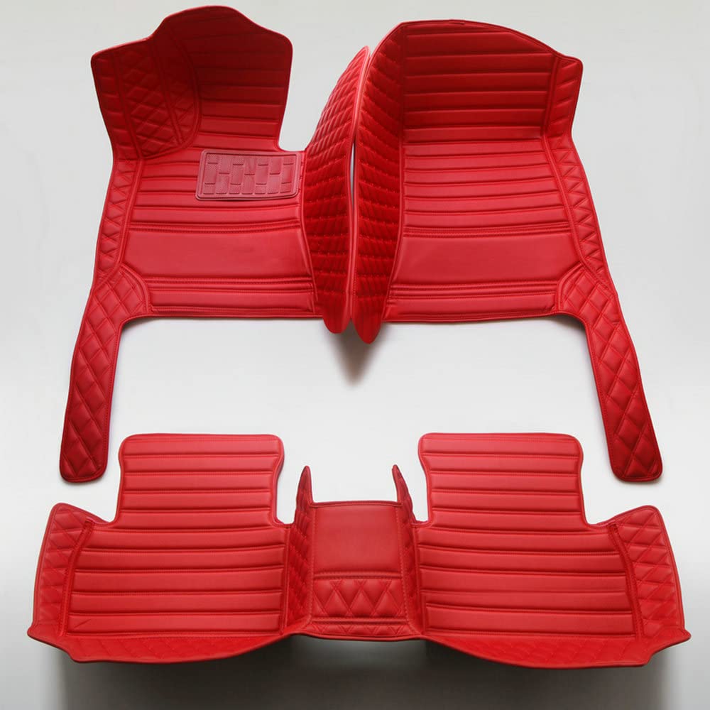 Custom Personalized Floor Mats for Cars - Luxury Full Coverage All Weather Mats, Anti-Slip Leather Mat Set, Fit for 99% of Cars, SUVs & Trucks