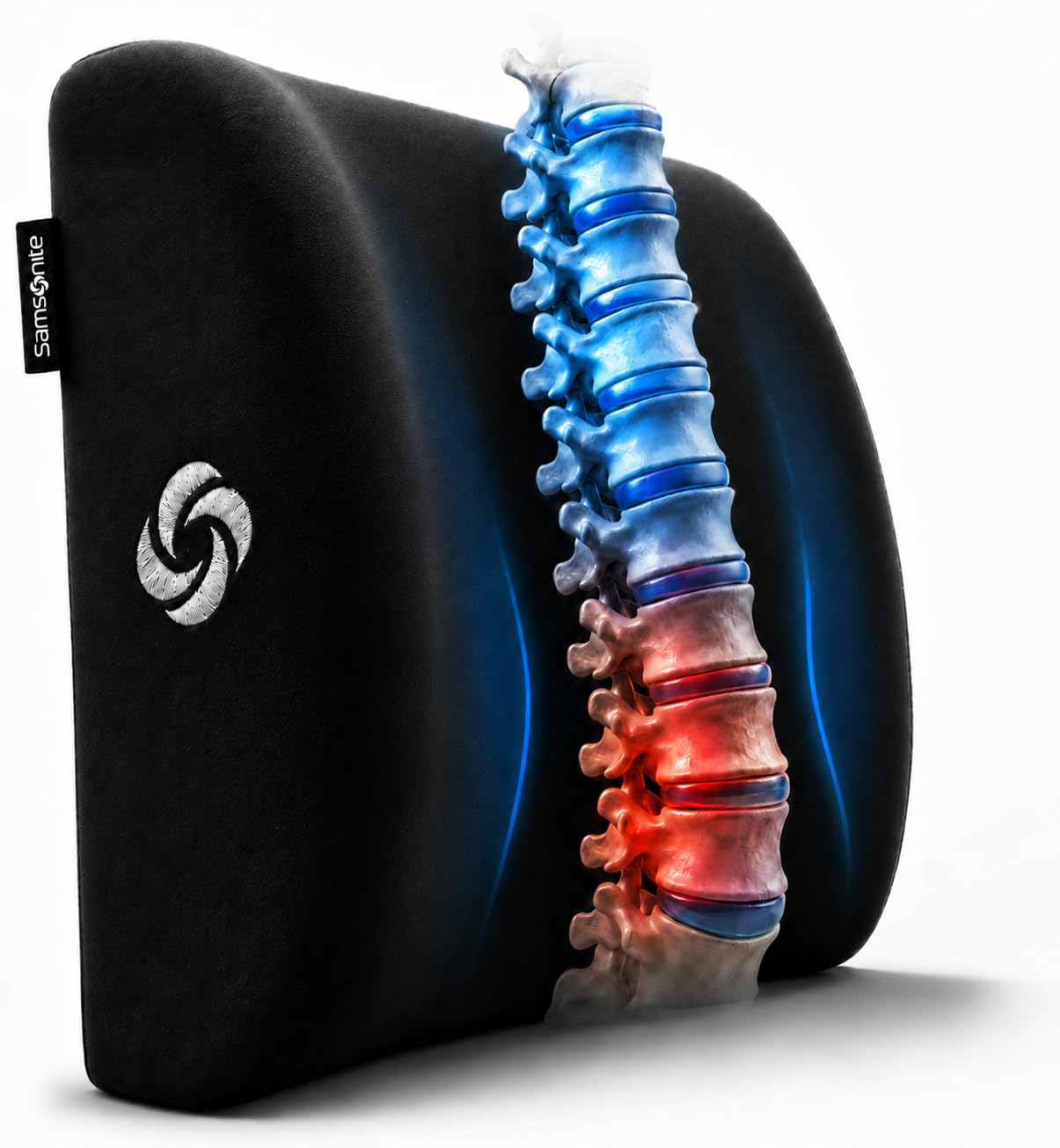 Samsonite Memory Foam Lumbar Support Pillow for Car Seats
