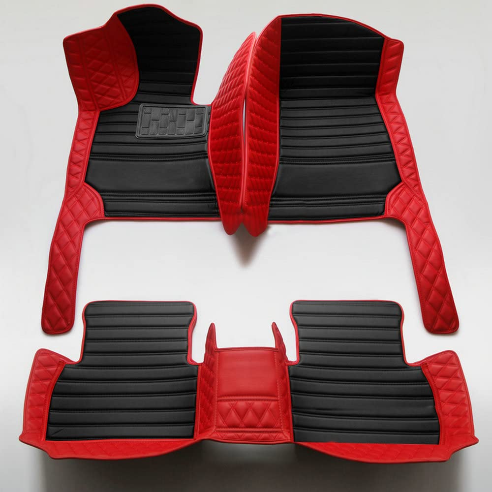 Custom Personalized Floor Mats for Cars - Luxury Full Coverage All Weather Mats, Anti-Slip Leather Mat Set, Fit for 99% of Cars, SUVs & Trucks