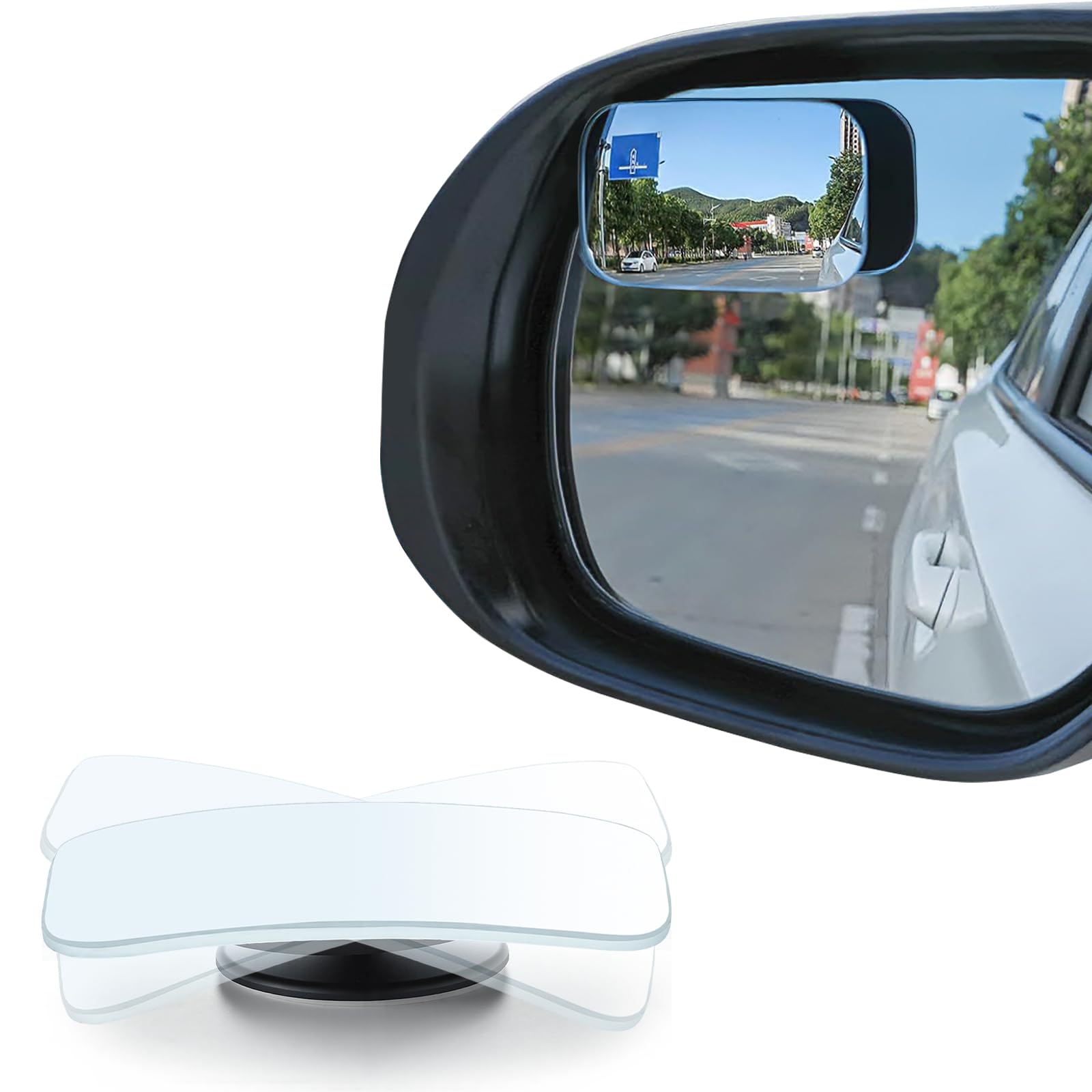LivTee Adjustable Wide-Angle Blind Spot Mirror Pair