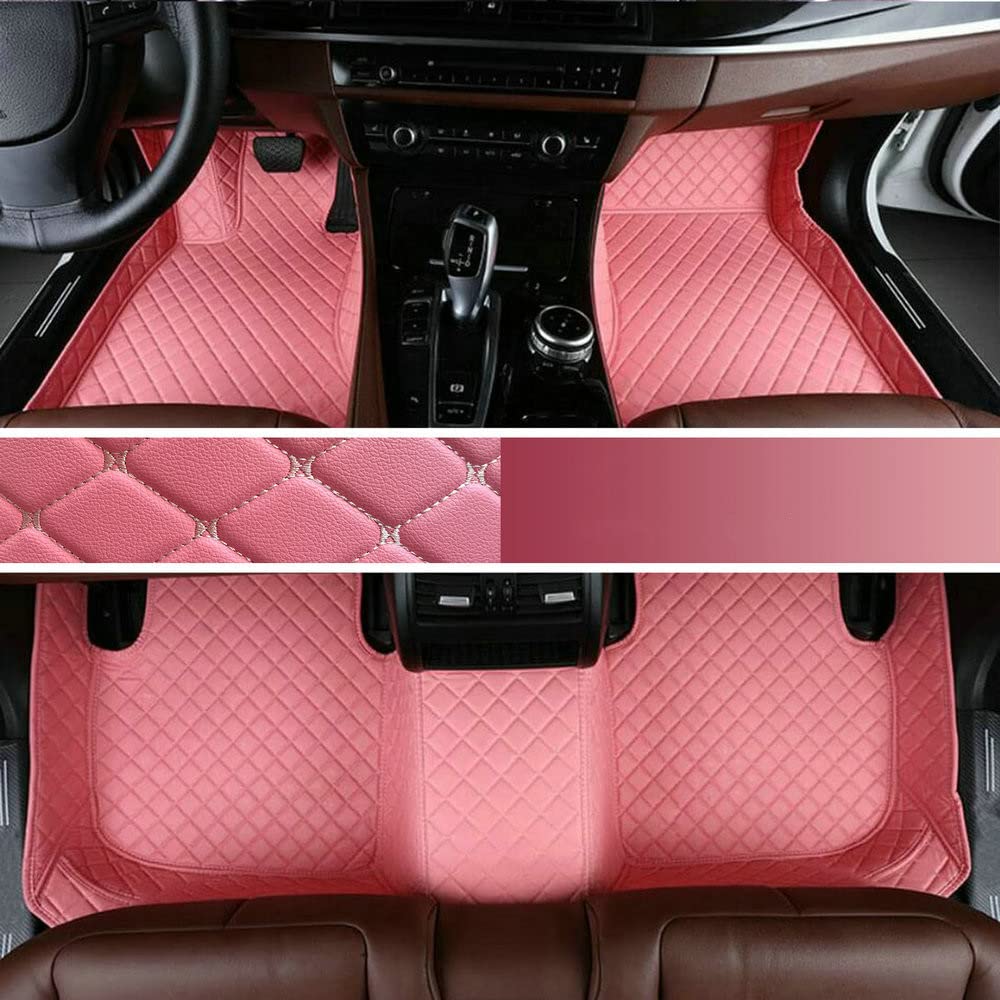 Custom Personalized Floor Mats for Cars - Luxury Full Coverage All Weather Mats, Anti-Slip Leather Mat Set, Fit for 99% of Cars, SUVs & Trucks