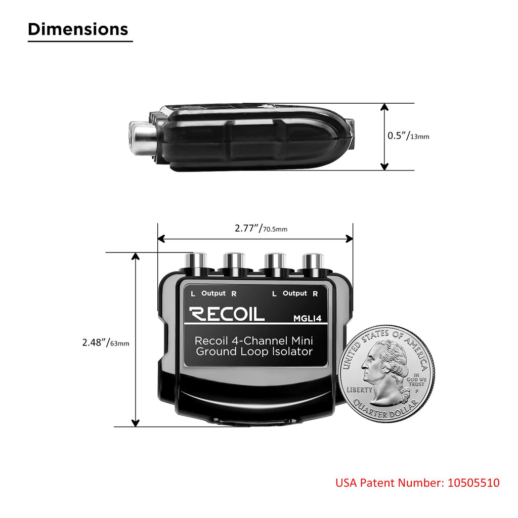 RECOIL MGLI4 4-Channel Car Audio Ground Loop Isolator