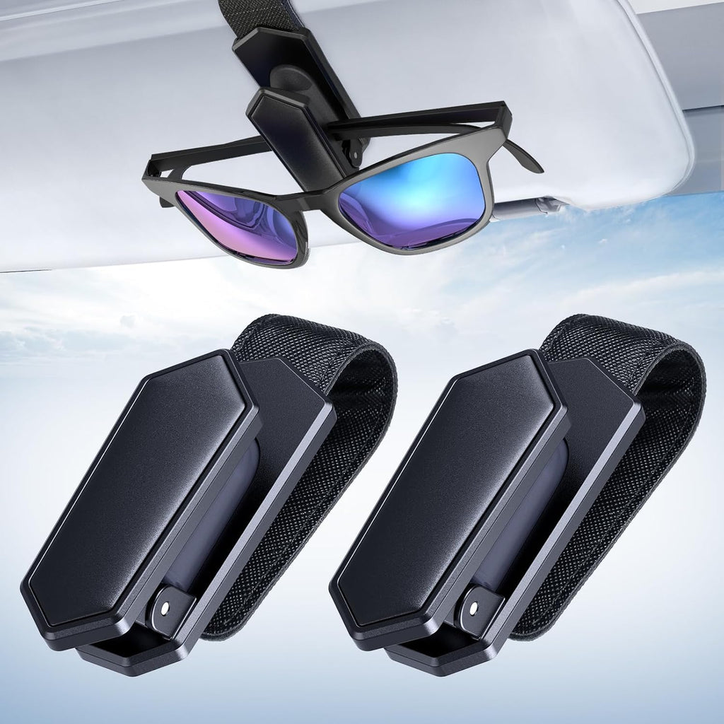 Veharvim Silicone-Padded Car Visor Sunglasses Holder