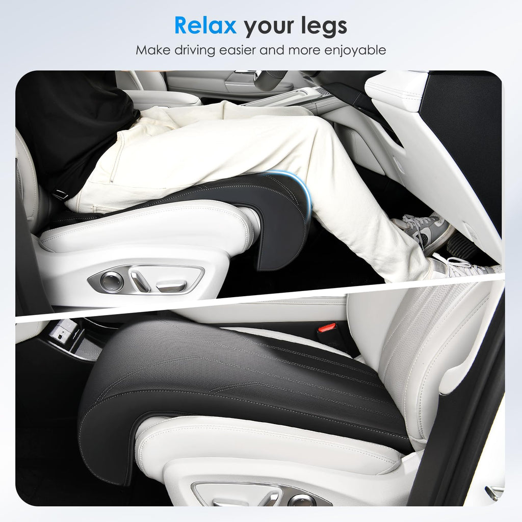 FLORICH Memory Foam Car Seat Extender & Leg Support Cushion