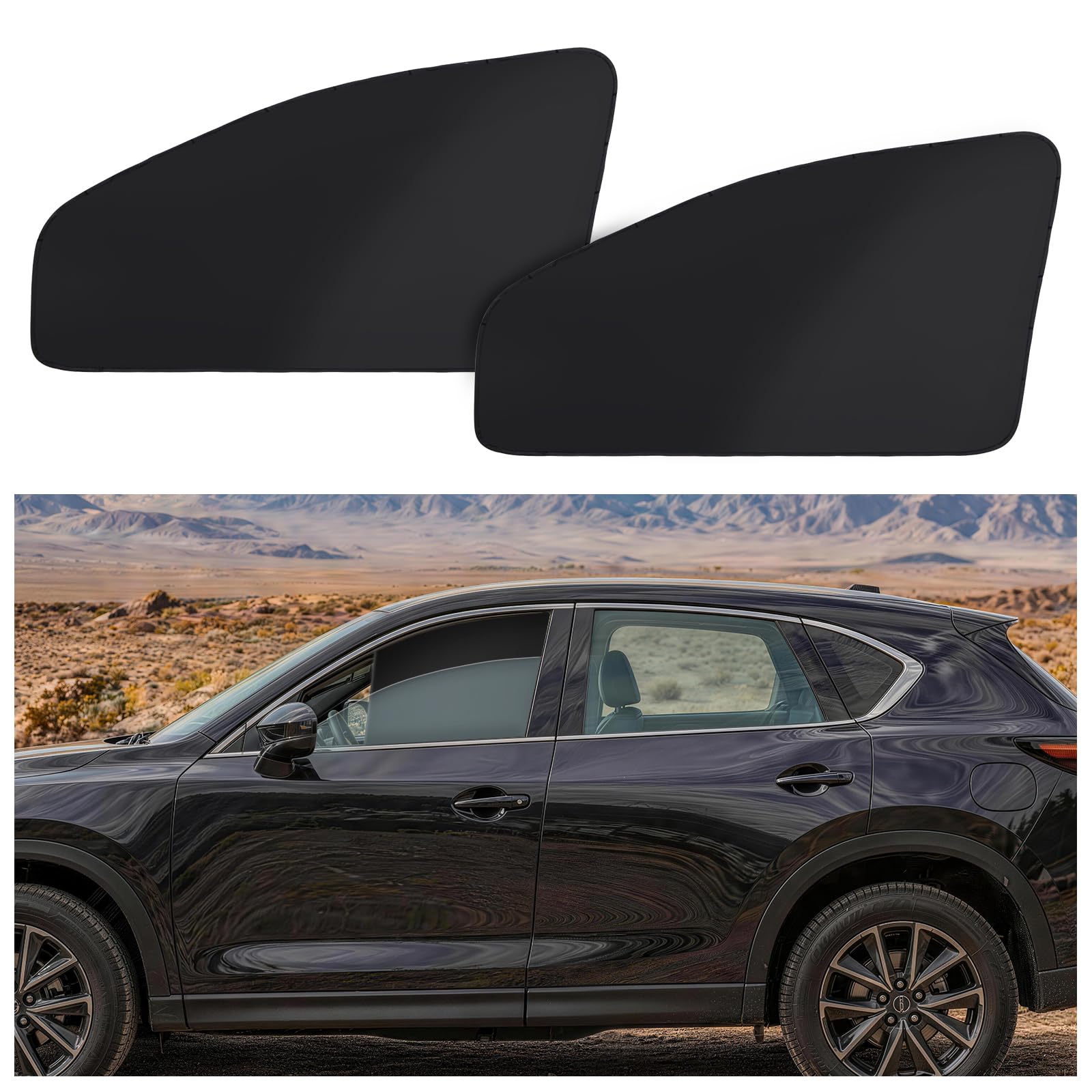 4-Pack Car Window Sun Shades for Side & Rear Windows