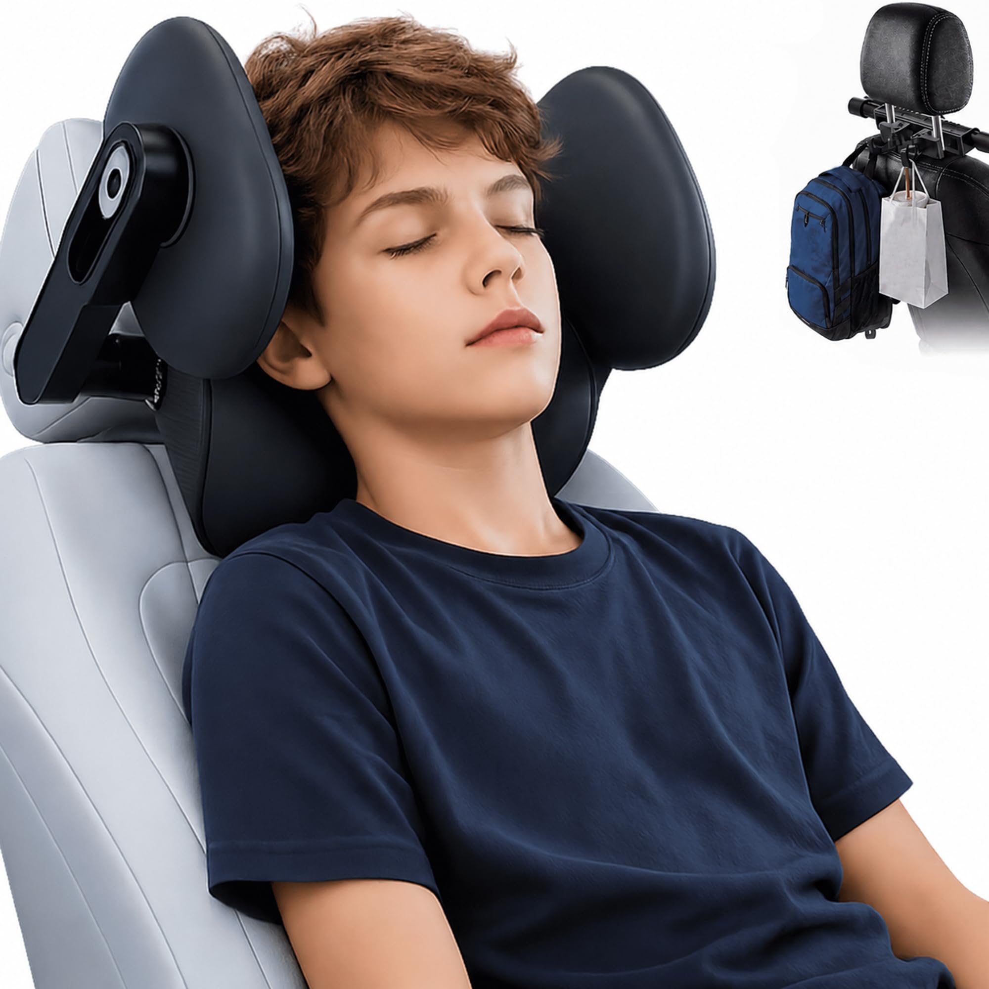 Haliwaii Adjustable Memory Foam Car Headrest Neck Pillow