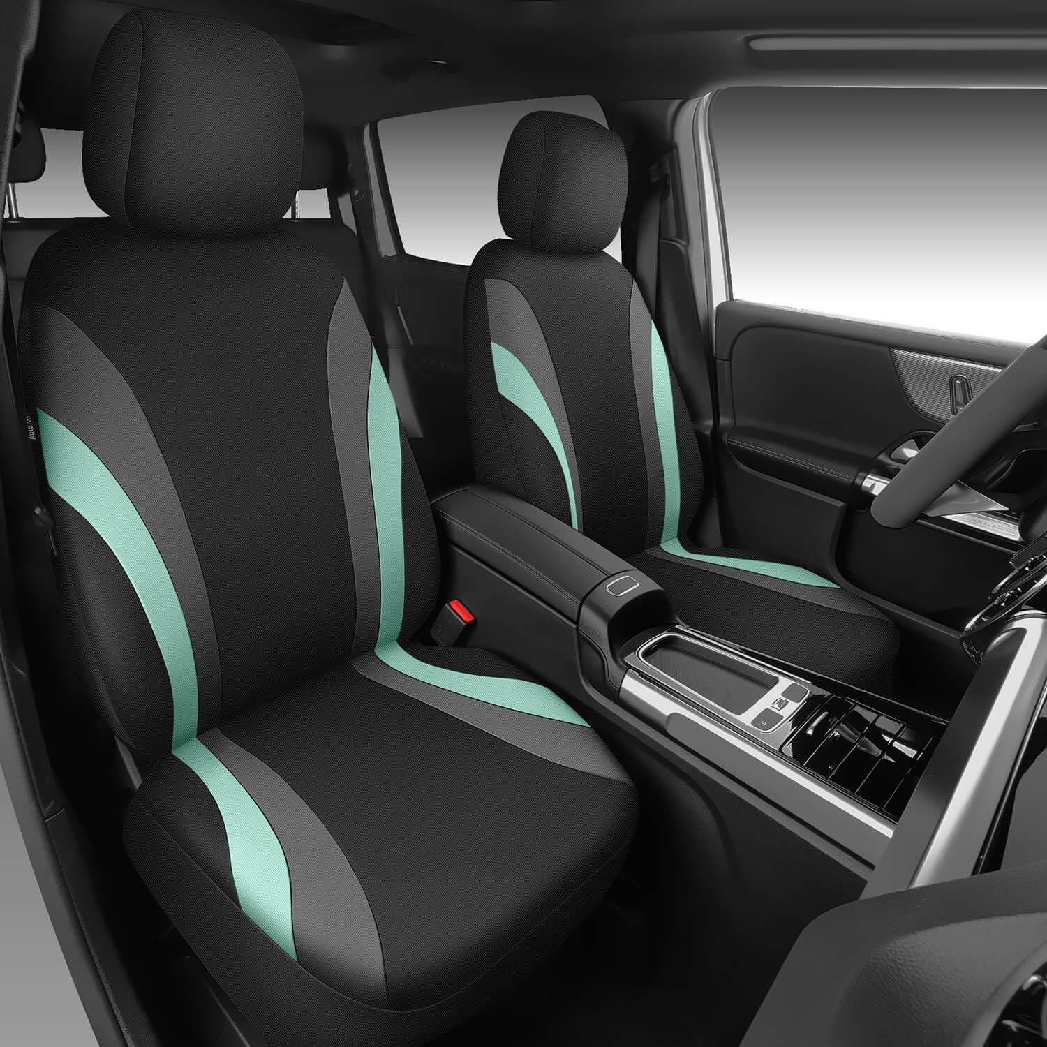 CAR PASS Line Rider Sporty Front Seat Covers,Car Seat Covers Front Seats Only,Airbag Compatible,Universal Fit Sedans,Cars,Vans