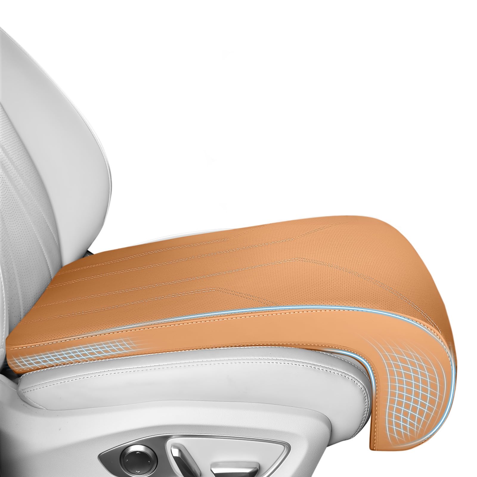 FLORICH Memory Foam Car Seat Extender & Leg Support Cushion
