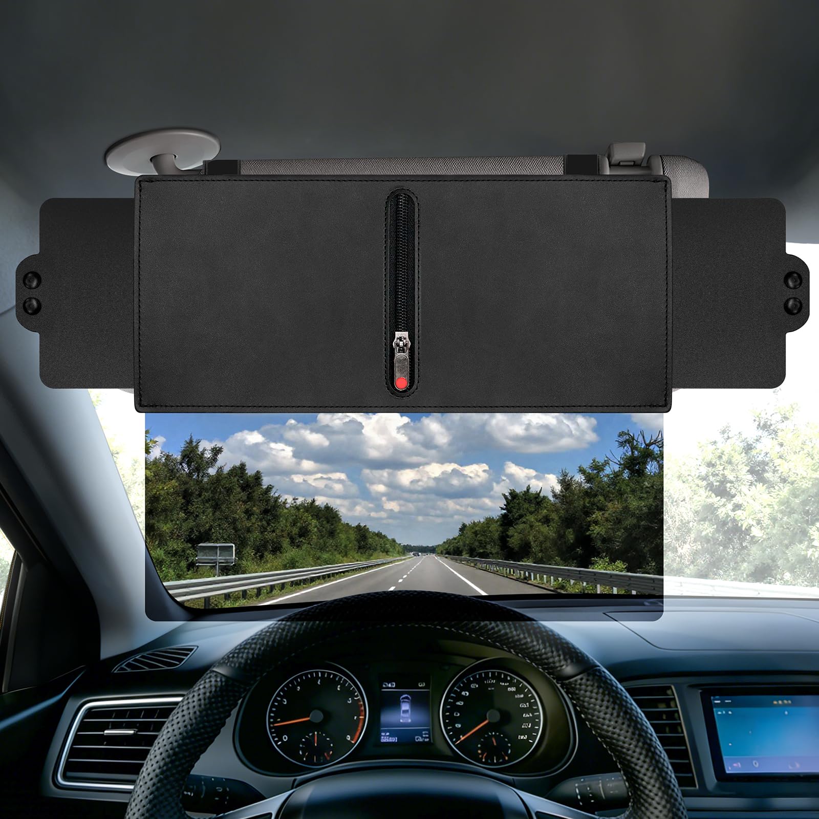 Veharvim Polarized UV400 Dual-Side Car Sun Visor Extender