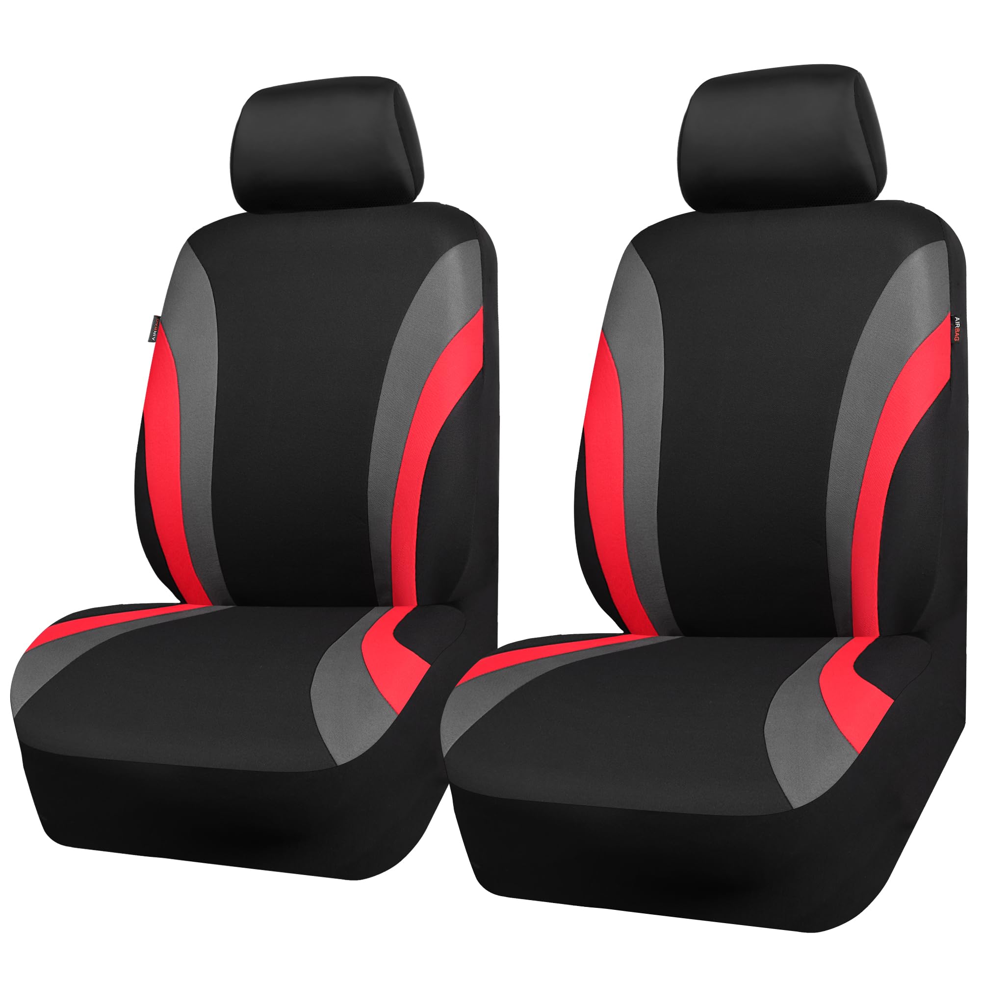 CAR PASS Line Rider Sporty Front Seat Covers,Car Seat Covers Front Seats Only,Airbag Compatible,Universal Fit Sedans,Cars,Vans