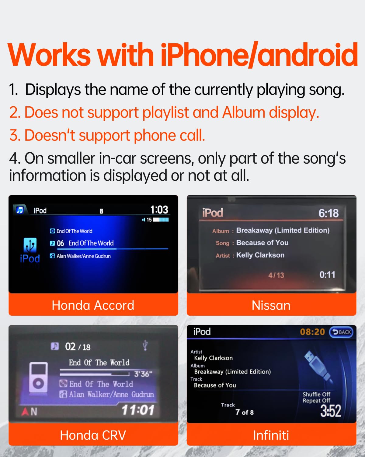 Gitank Bluetooth 5.3 USB Car Music Interface Adapter